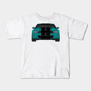 MUSTANG SHELBY GT500 TEAL Kids T-Shirt